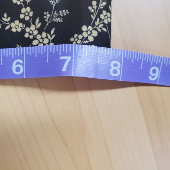 Ann Taylor Black & Taupe Floral Vine Print Fully Lined Dressy Cropped Pants - Picture 12 of 12